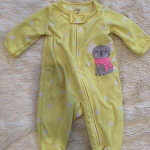 Newborn fleece onesie